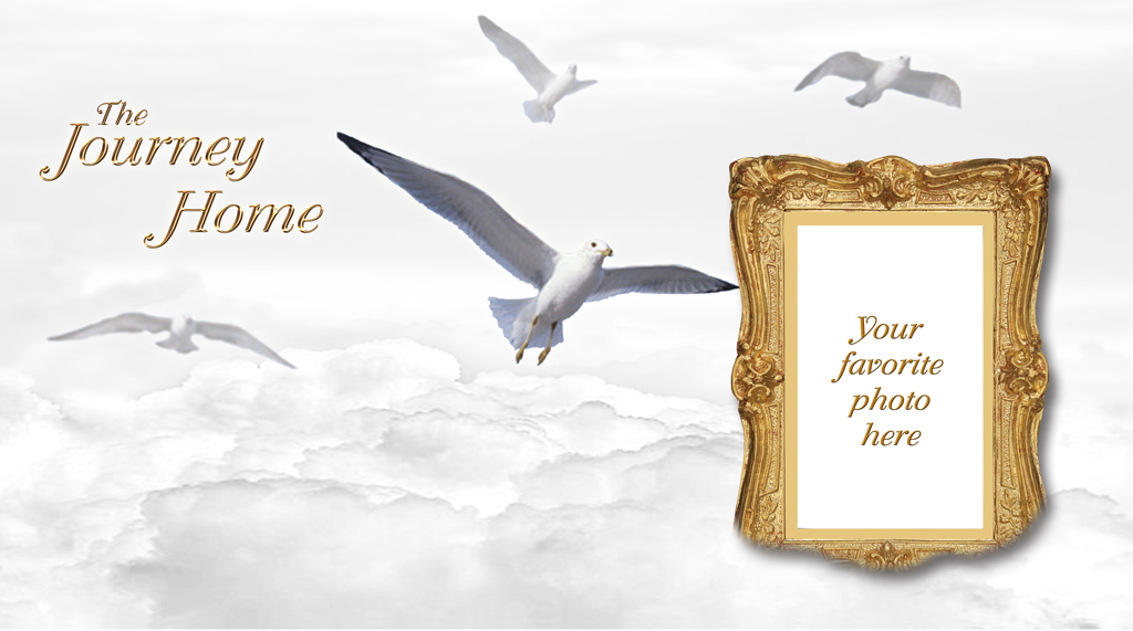 White Clouds Gold Frame PROOF